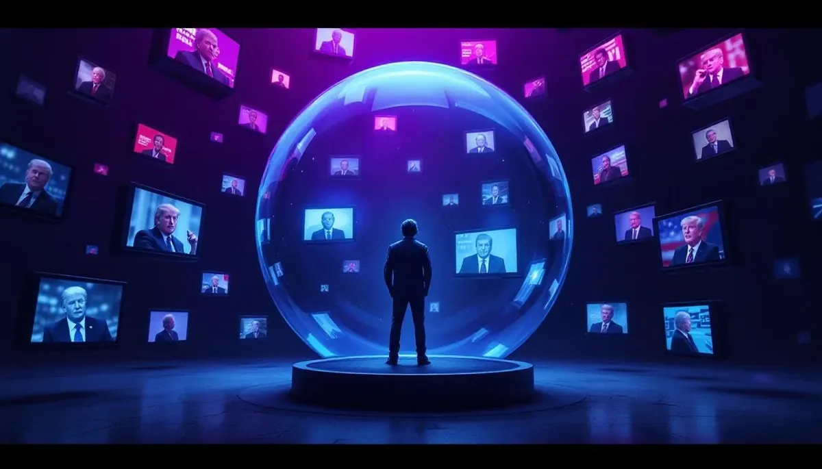 Persona atrapada en una cámara de eco